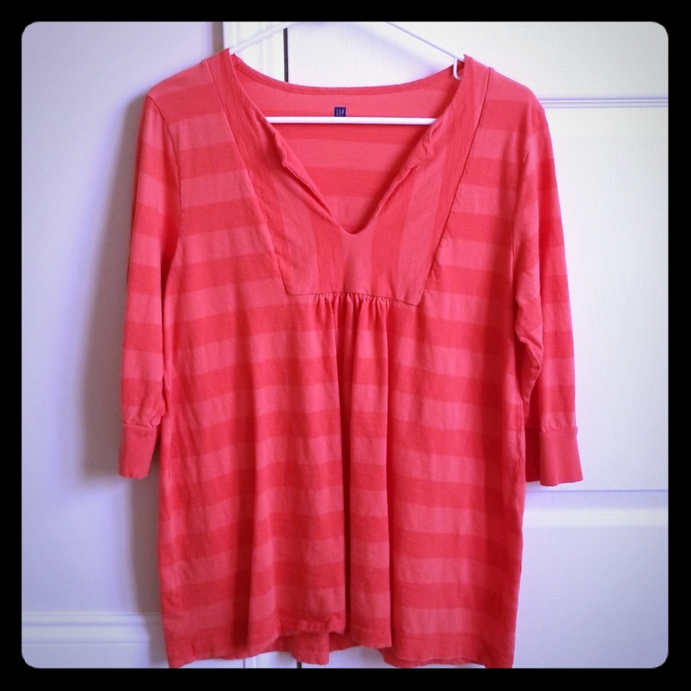 GAP Orange 3/4 sleeved Top